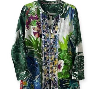 SOFT SURROUNDINGS Tropical Boho Tunic Top